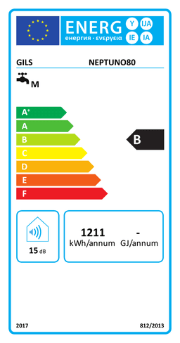 Etiqueta energética oficial de Gils NEPTUNO80