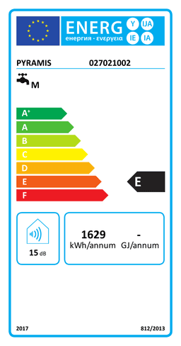 Etiqueta energética oficial de Pyramis 027021002