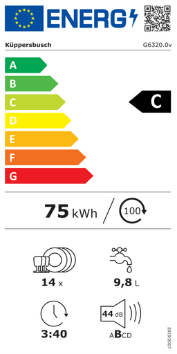 Etiqueta energética oficial de Küppersbusch G6320.0v