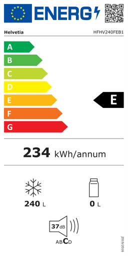 Etiqueta energética oficial de Helvetia HFHV240FEB1