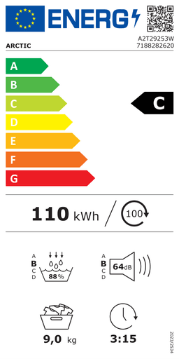 Etiqueta energética oficial de Arctic A2T29253W 7188282620